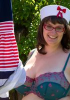 Curvy and hairy Betty strips outside, Betty (bet051) ATK Archives: Betty (Curvy and hairy Betty strips outside)