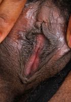 Hairy black model Coffee spreads her bush, Coffee (cof002) ATK Exotics: Coffee (Hairy black model Coffee spreads her bush)