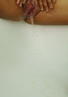 Black model Delice pees in the shower, Delice (del033) ATK Exotics: Delice (Black model Delice pees in the shower)