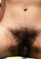 Elsie sunbathing and spreading her big bush., Elise Cunningham (eli057) ATK Natural & Hairy: Elise Cunningham (Elsie sunbathing and spreading her big bush.)