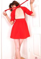 Emma looks classy in her red dress., Emma Evins (emm030) ATK Natural & Hairy: Emma Evins (Emma looks classy in her red dress.)