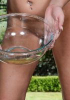 Harley Jade pees in a bowl outside, Harley Jade (har019) ATK Galleria: Harley Jade (Harley Jade pees in a bowl outside)