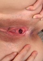 Jada pulling the pink apart to show the gape., Jada (jad041) ATK Petites: Jada (Jada pulling the pink apart to show the gape.)