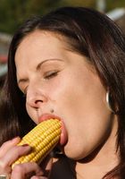 Hairy babe Kamila uses an ear of corn to masturbate with, Kamila (kam013) ATK Archives: Kamila (Hairy babe Kamila uses an ear of corn to masturbate with)