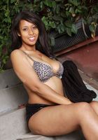 Black model Danielle strips outdoors, Danielle (lin034) ATK Exotics: Danielle (Black model Danielle strips outdoors)