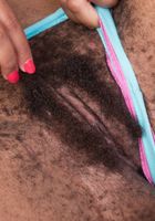Queen Bri shows off her office skills., Queen Bri (que005) ATK Natural & Hairy: Queen Bri (Queen Bri shows off her office skills.)