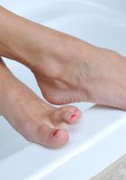 Rachel's feet in the bathroom, Rachel Evans (rac033) ATK Archives: Rachel Evans (Rachel's feet in the bathroom)