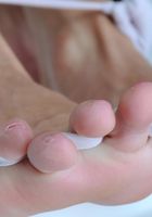 Rachel's feet in the bathroom, Rachel Evans (rac033) ATK Archives: Rachel Evans (Rachel's feet in the bathroom)