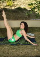 Hairy Sativa poses outside, Sativa Verte (sat007) ATK Natural & Hairy: Sativa Verte (Hairy Sativa poses outside)